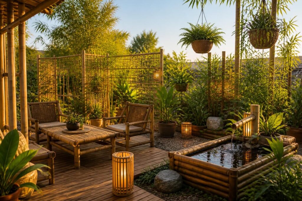 découvrez des idées originales pour la création d'objets et l'aménagement de jardin en bambou, alliant esthétique naturelle et durabilité pour sublimer vos espaces extérieurs.