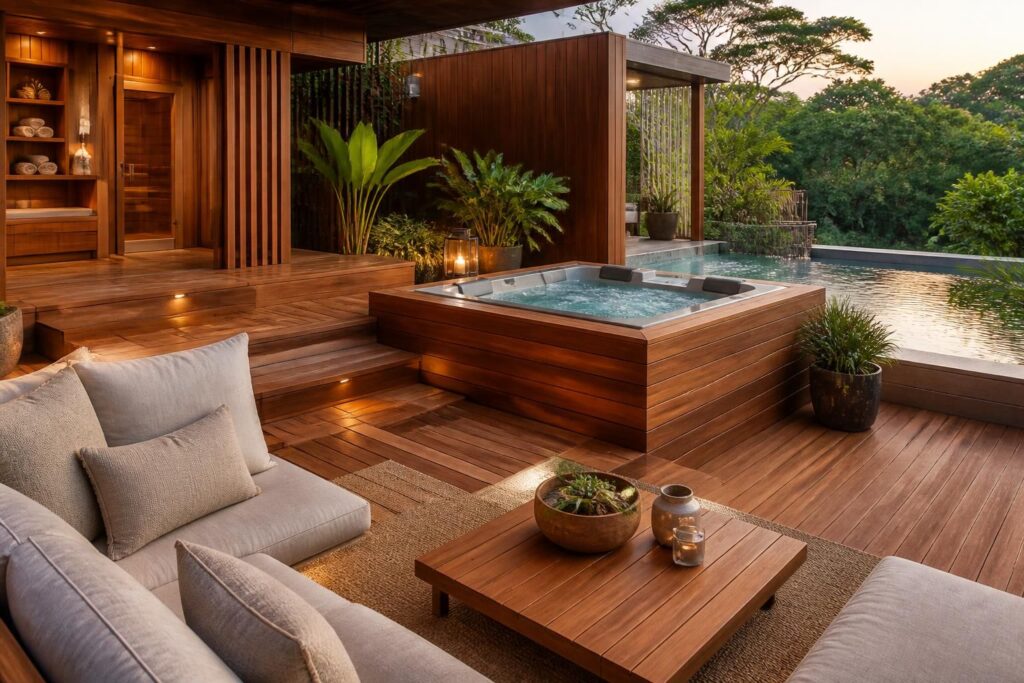 Bois pour spa et jacuzzi : choisir la meilleure essence pour terrasse et salon
