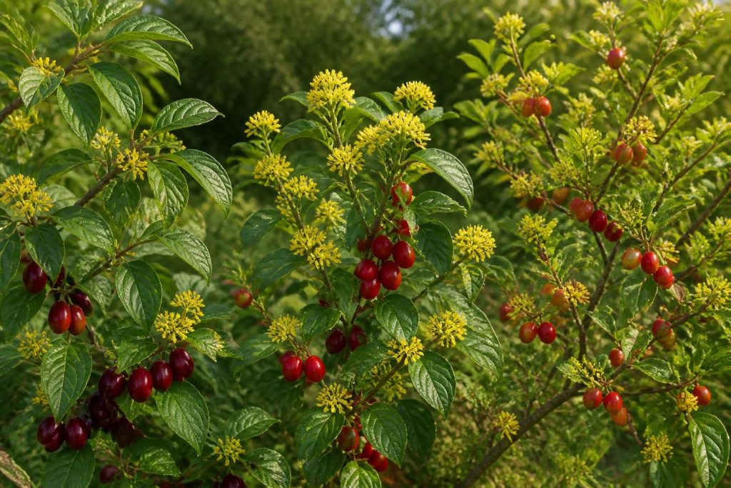 Cornus mas dogwood : variétés et caractéristiques du cornouiller mâle
