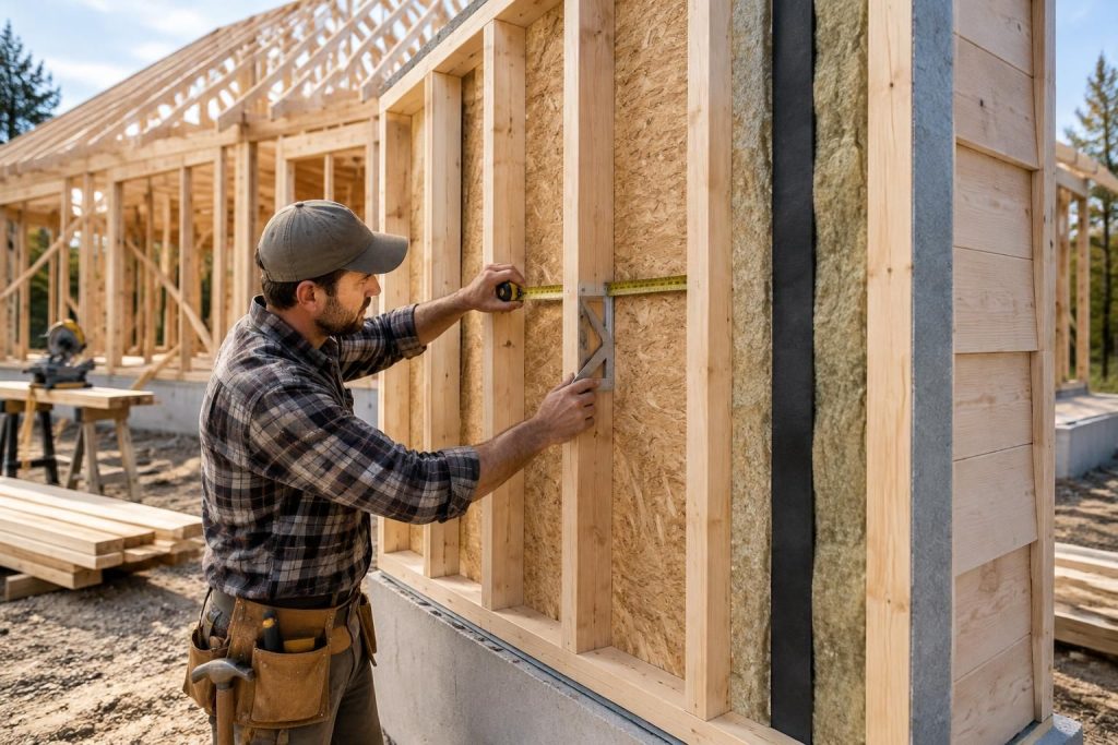 Mur ossature bois dimension : comment calculer l’épaisseur et la section pour une structure solide