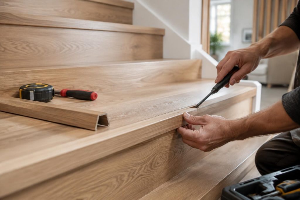 découvrez comment choisir et installer un nez de marche adapté à votre parquet flottant pour sécuriser et harmoniser votre escalier.