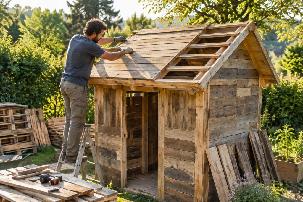 Toiture en bois de palette : comment fabriquer un toit écologique et économique